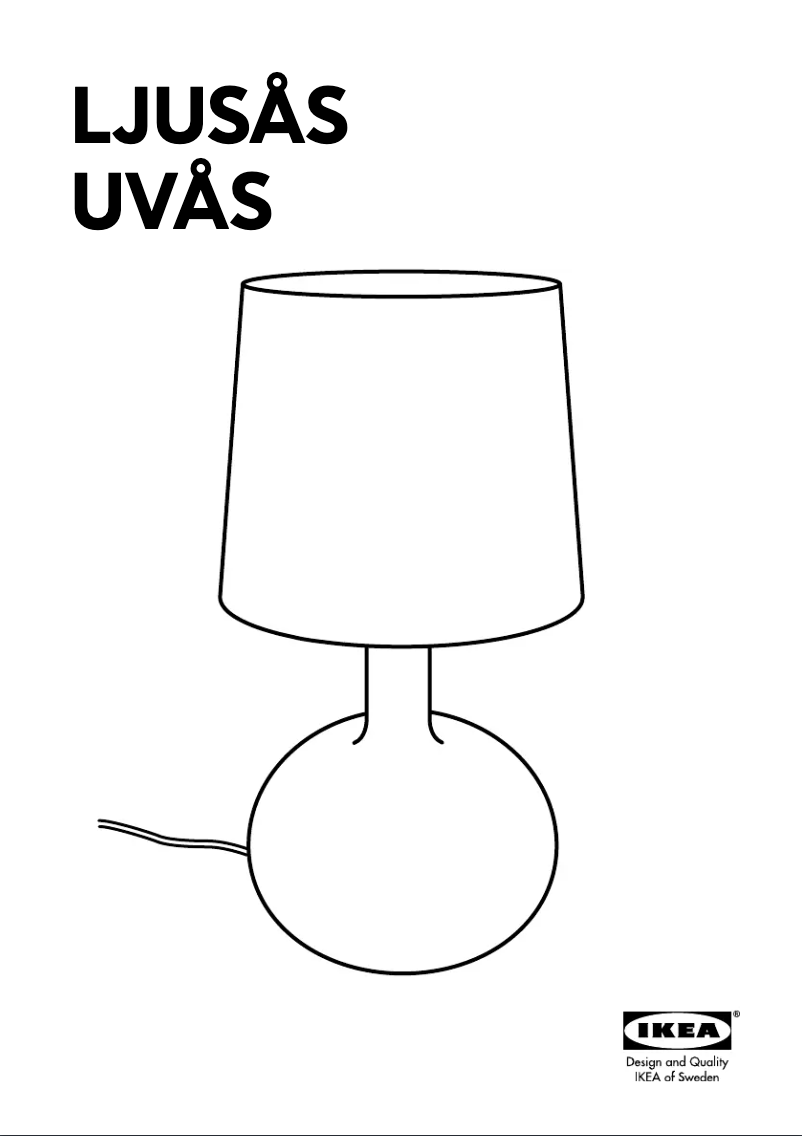 Page 1 de la notice Manuel utilisateur Ikea LJUSAS UVAS