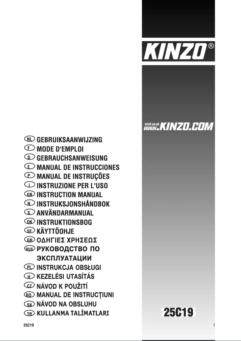 Page 1 of the manual User Manual Kinzo 25C19
