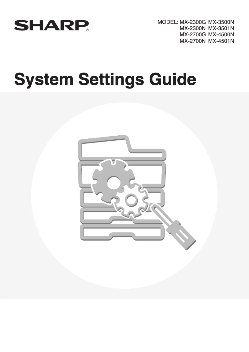 Page 1 de la notice Manuel utilisateur Sharp MX-2700N