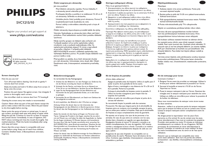 Page 1 de la notice Mode d'emploi Philips SVC1215