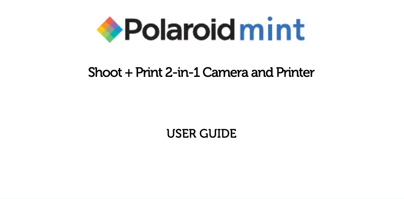 Página 1 del manual Manual de usuario Polaroid Mint