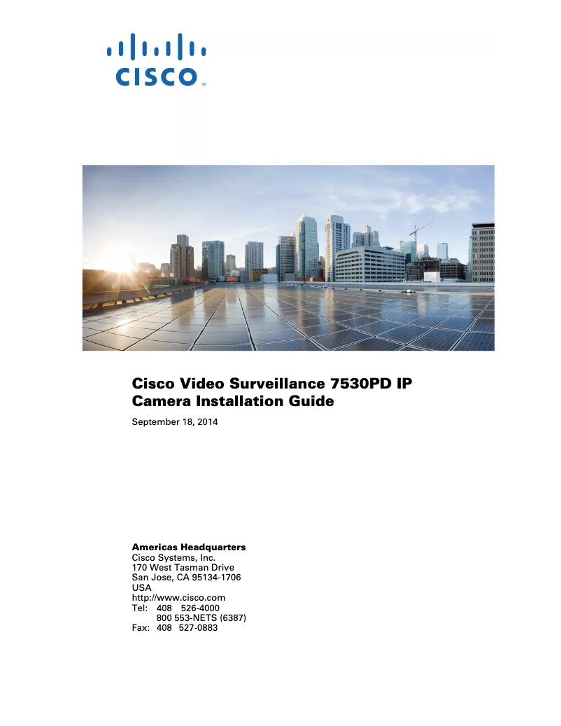 Page 1 de la notice Manuel utilisateur Cisco CIVS-IPC-7530PD
