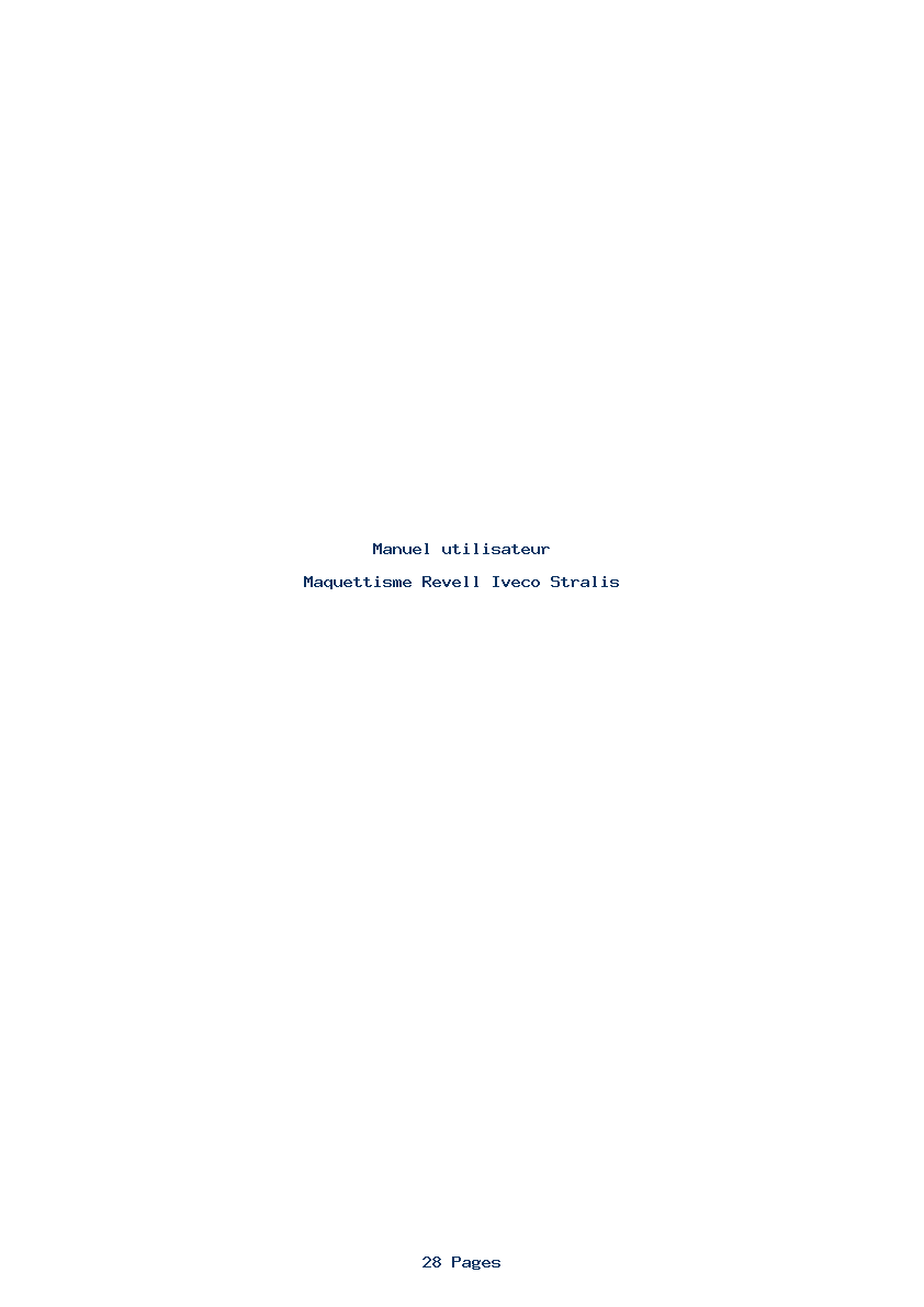 Page 1 de la notice Manuel utilisateur Revell Iveco Stralis