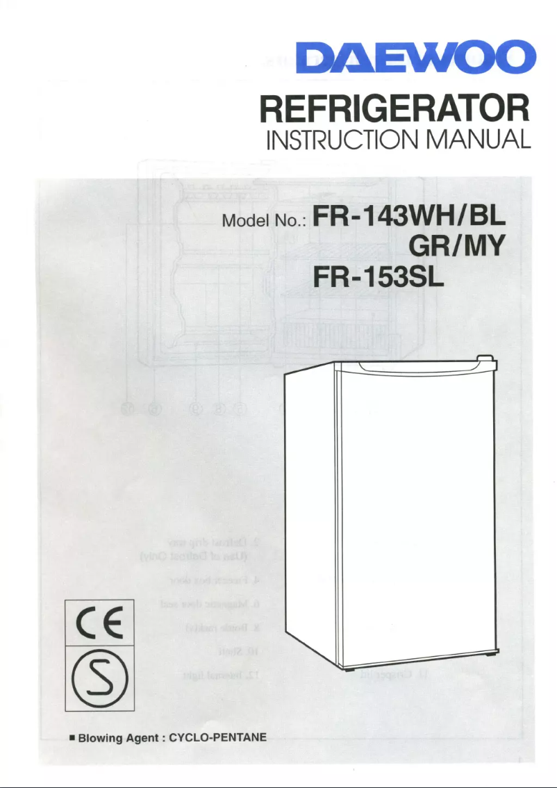 Page 1 of the manual User Manual Daewoo FR143