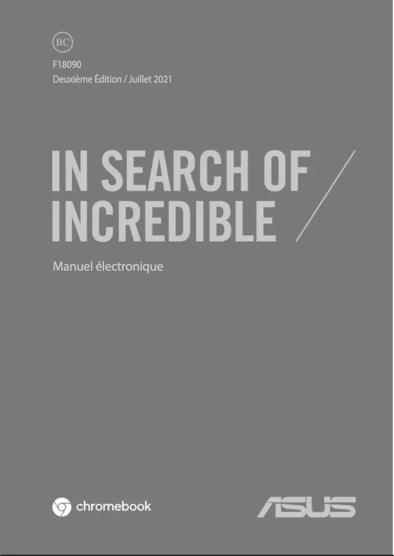 Page 1 de la notice Manuel utilisateur Asus Chromebook Flip CXM3