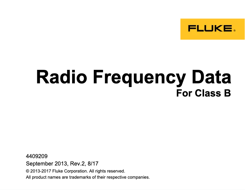 Page 1 of the manual User Manual Fluke Ti400