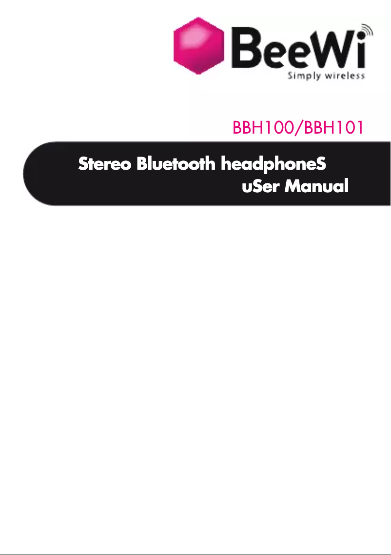 Page 1 of the manual User Manual BeeWi BBH100