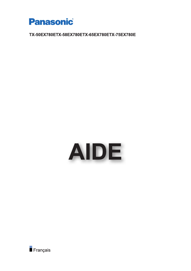 Page 1 de la notice Manuel utilisateur Panasonic TX-58EX780E