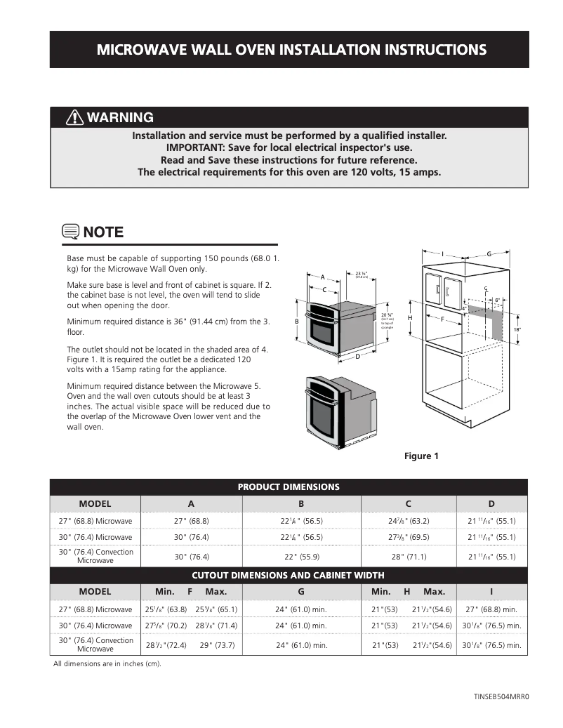 Página 1 del manual Guía de instalación Electrolux EW30MO55HS