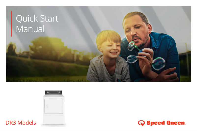 Página 1 del manual Guía de inicio rápido Speed Queen DR3003WG