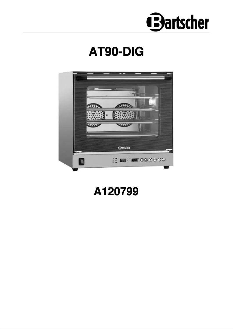 Page 1 de la notice Manuel utilisateur Bartscher AT90-DIG