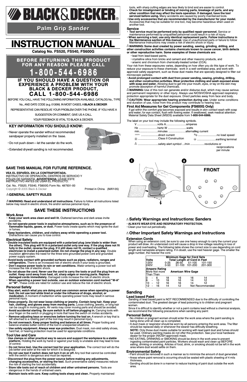 Página 1 del manual Manual de usuario Black & Decker FS600G