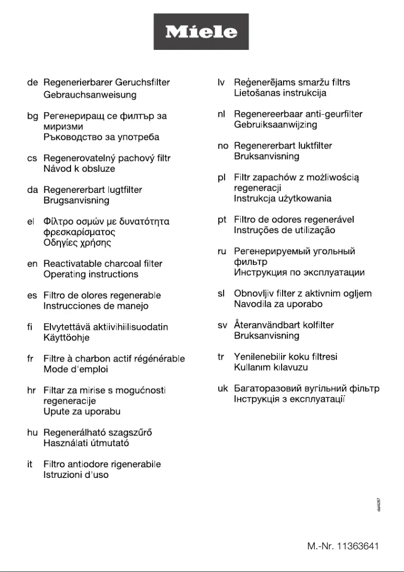 Page 1 de la notice Manuel utilisateur Miele DKF 31-R