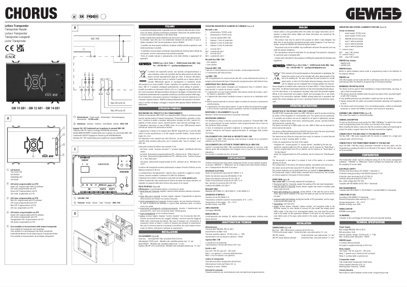 Page 1 de la notice Manuel utilisateur Gewiss GW10681