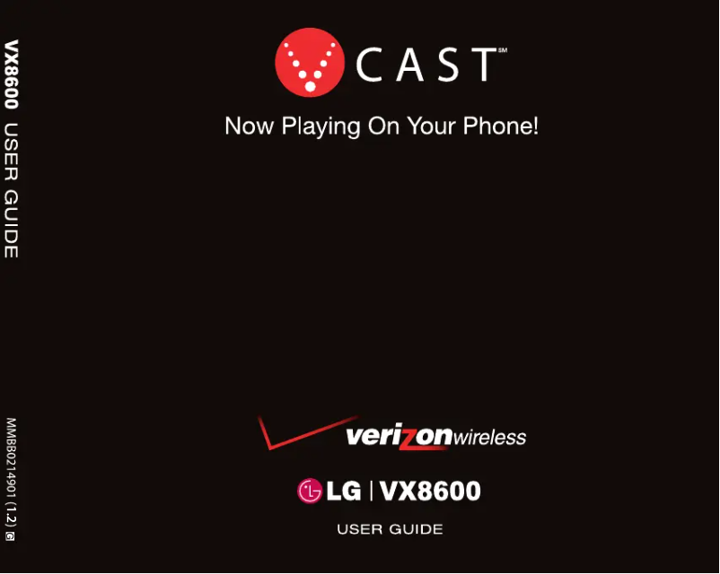Page 1 de la notice Manuel utilisateur LG VX8600