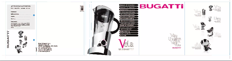 Page 1 de la notice Manuel utilisateur Bugatti Vela Evolution