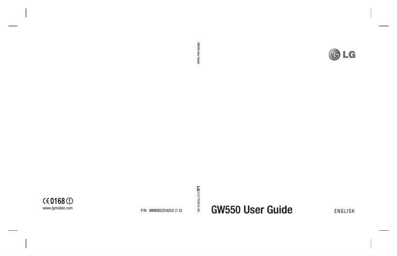 Page 1 de la notice Manuel utilisateur LG GW550
