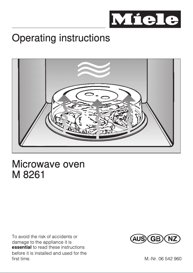 Page 1 de la notice Manuel utilisateur Miele M8261