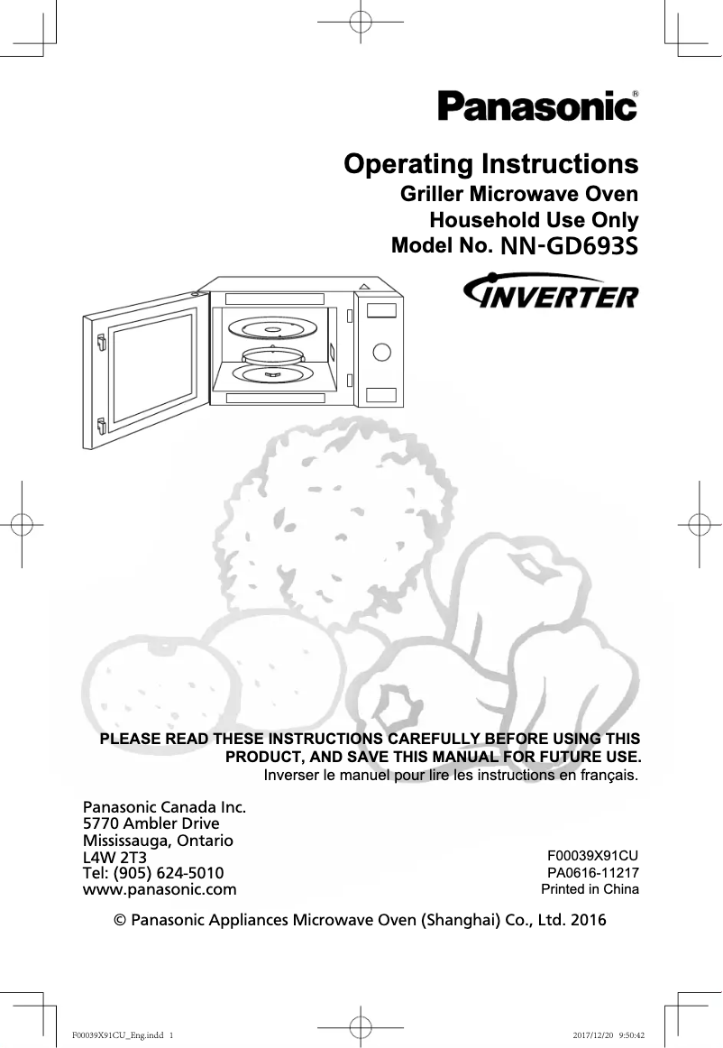 Página 1 del manual Manual de usuario Panasonic NN-GD693S
