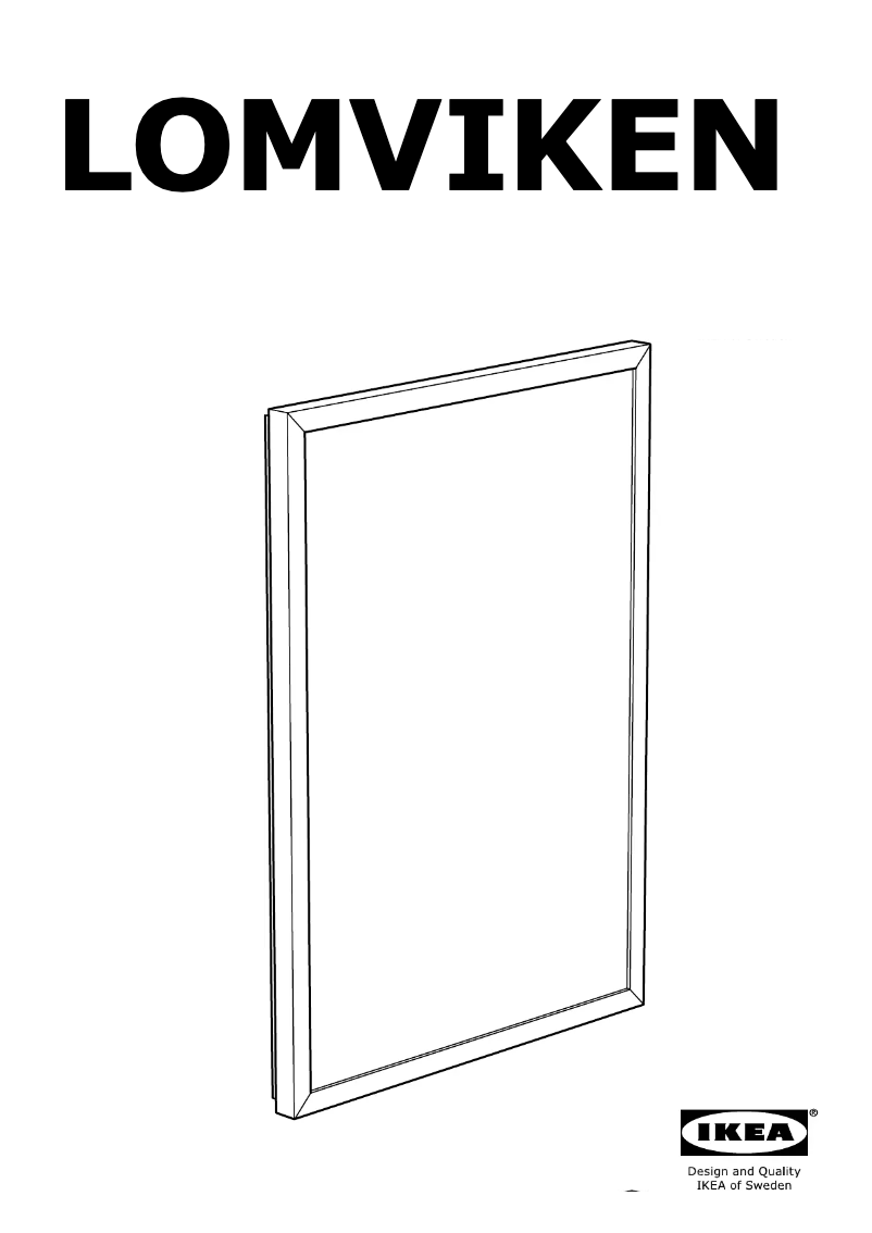 Page 1 de la notice Manuel utilisateur Ikea LOMVIKEN (21x30)