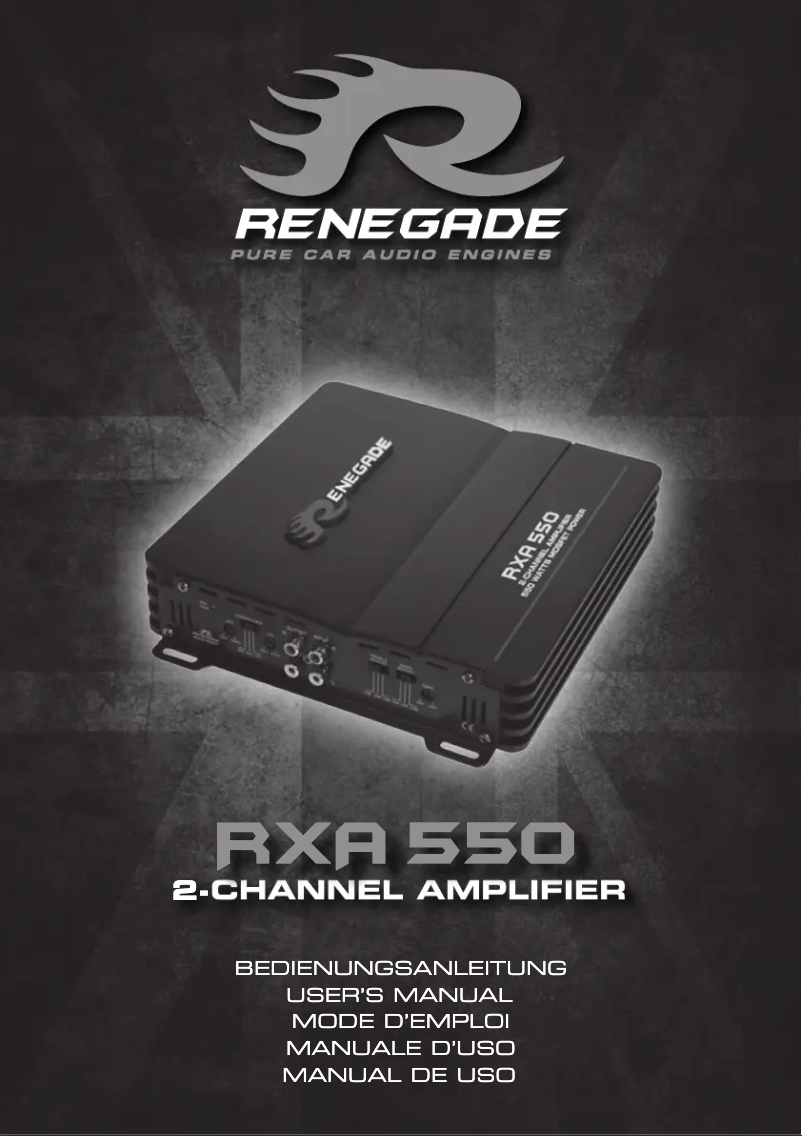 Page 1 de la notice Manuel utilisateur Renegade RXA 550
