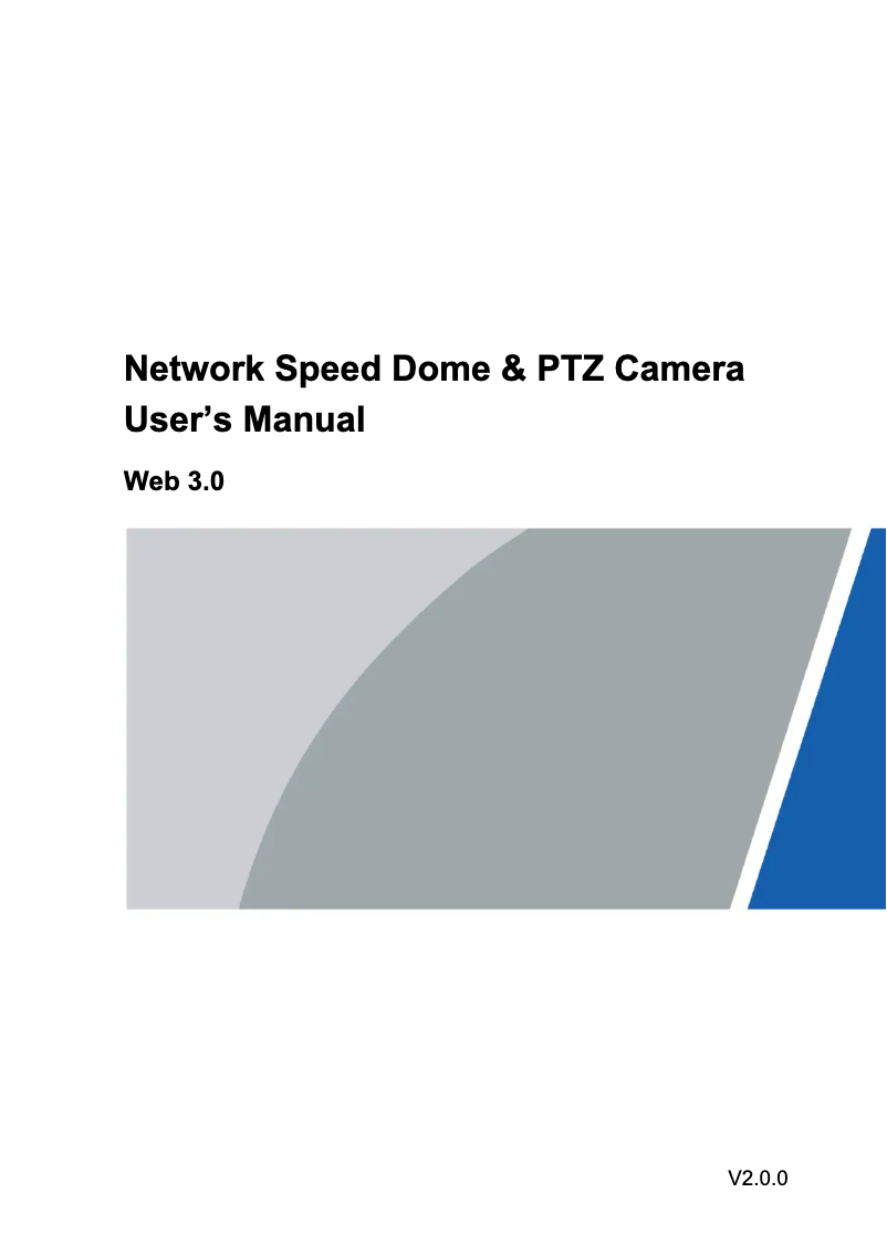 Page 1 de la notice Manuel utilisateur Dahua Technology Lite PTZ1C203UE-GN