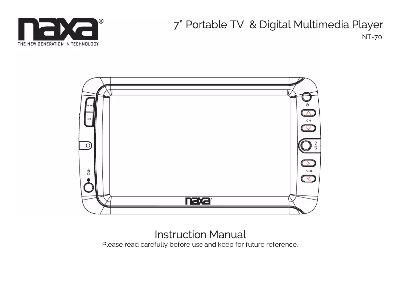 Page 1 de la notice Manuel utilisateur Naxa NT-70