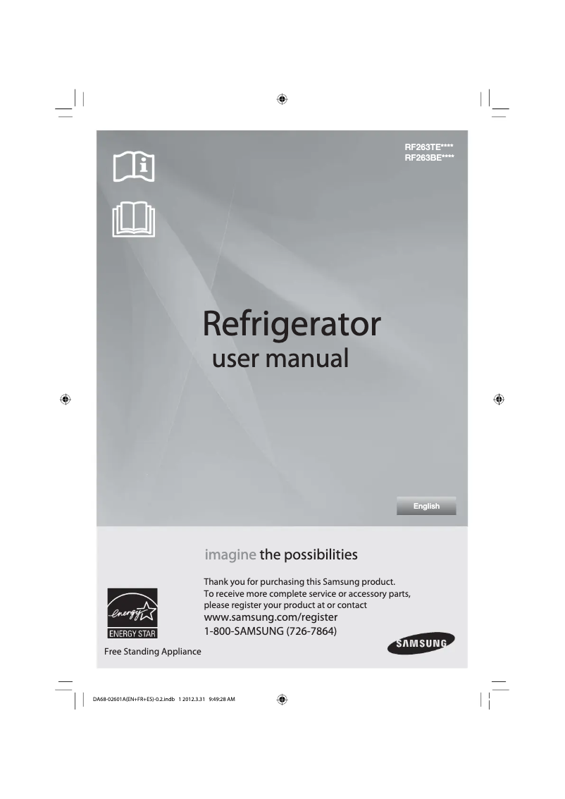 Página 1 del manual Manual de usuario Samsung RF263TEAESR