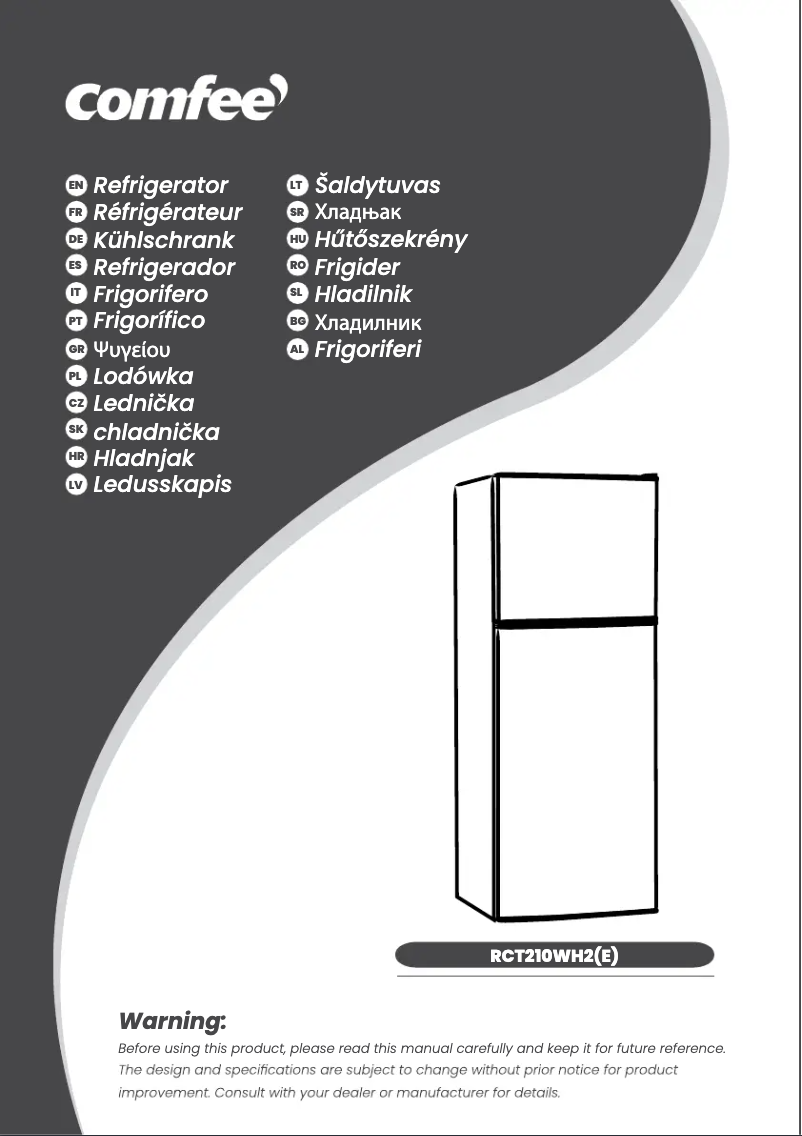 Página 1 del manual Manual de usuario Comfee RCT210WH2