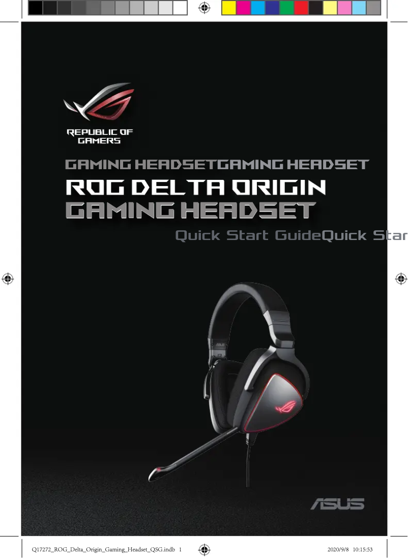Page 1 de la notice Manuel utilisateur Asus ROG Delta Origin
