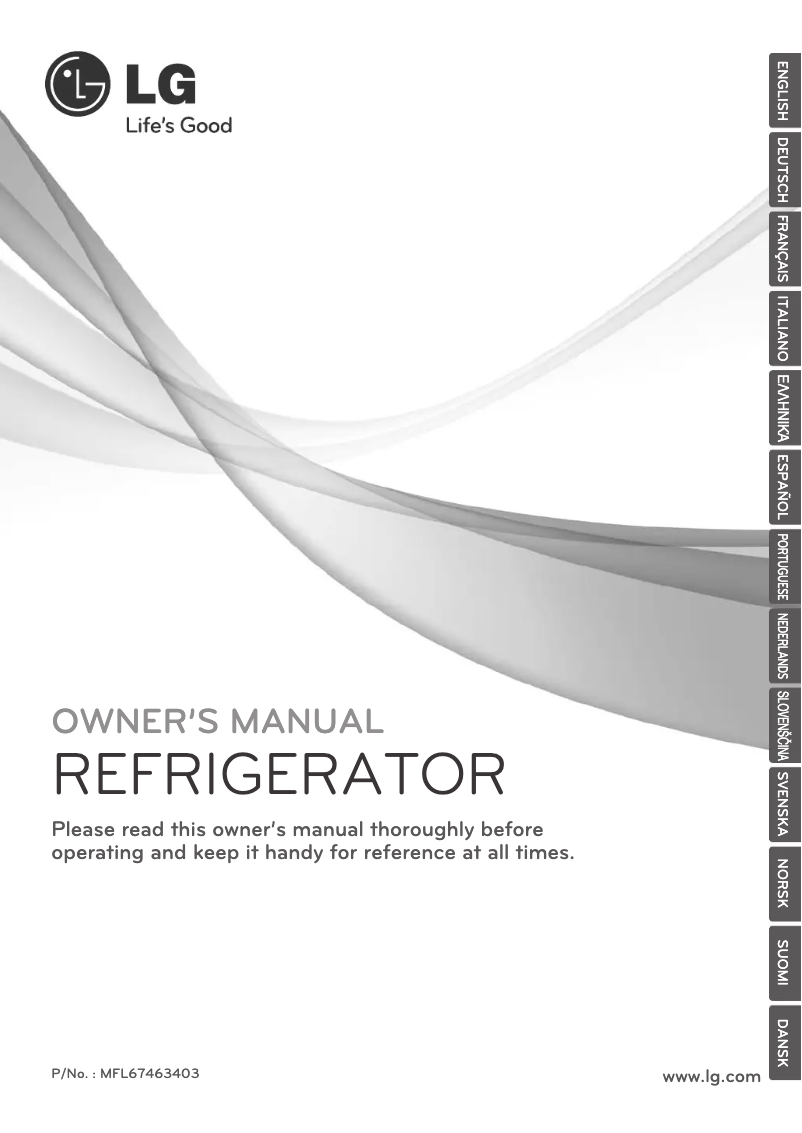 Page 1 de la notice Manuel utilisateur LG GL5241WBAZ