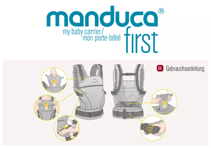 Page 1 of the manual User Manual Manduca First PureCotton