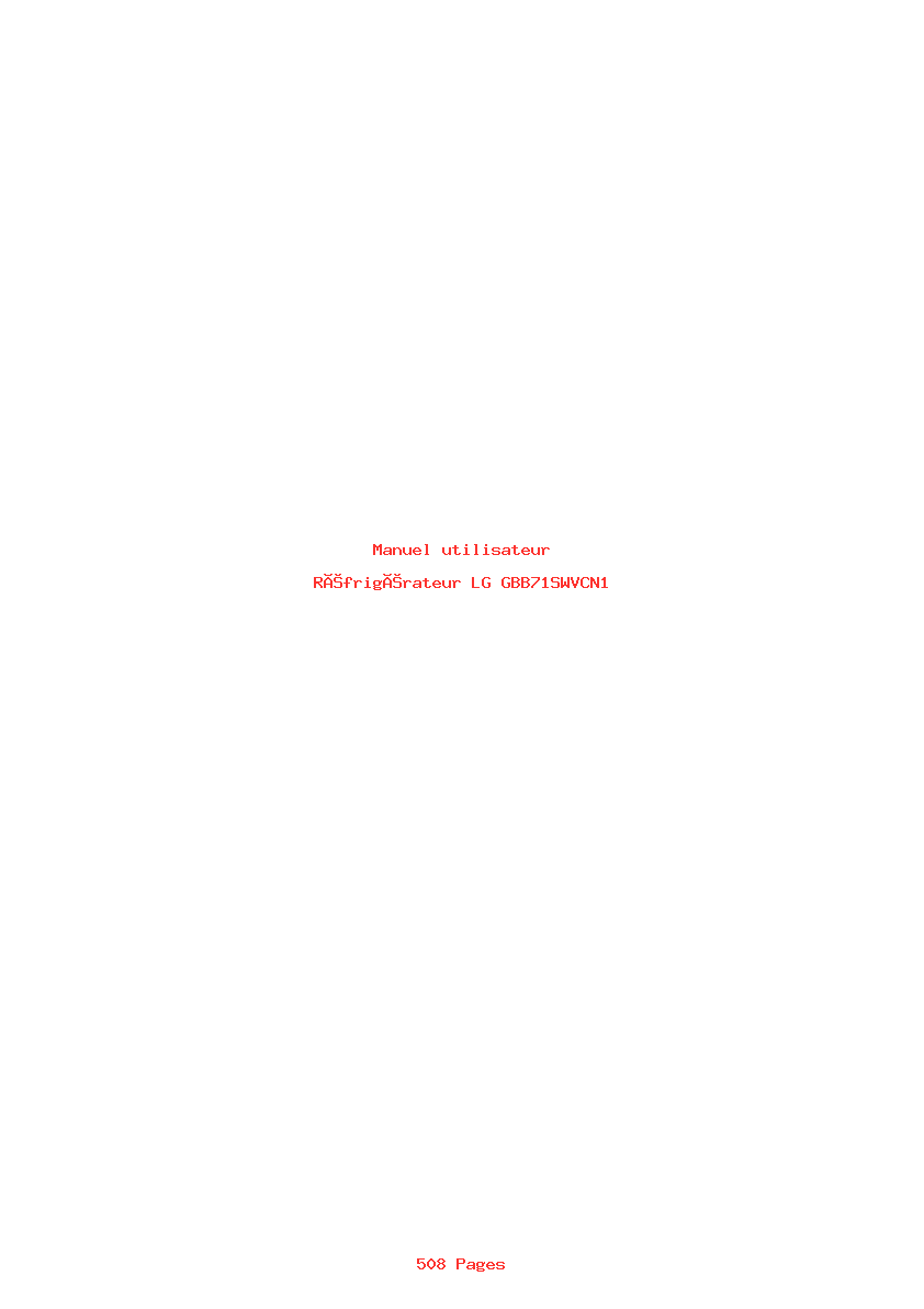 Page 1 de la notice Manuel utilisateur LG GBB71SWVCN1