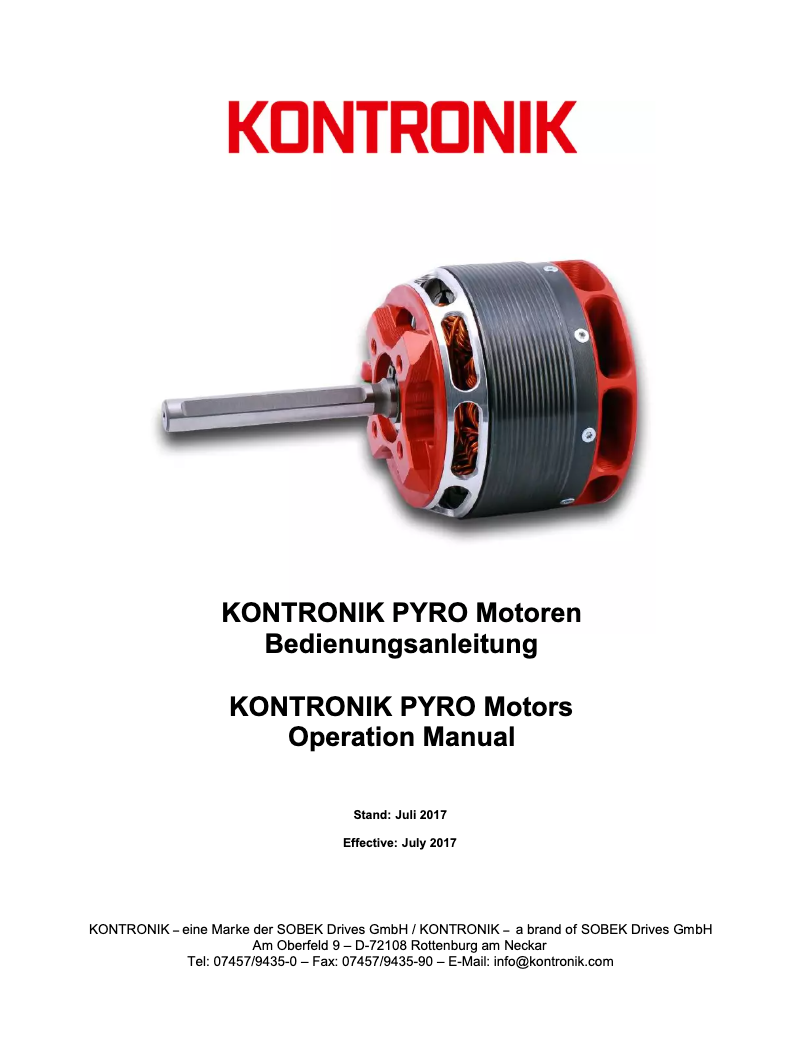 Página 1 del manual Manual de usuario KONTRONIK PYRO 600-11