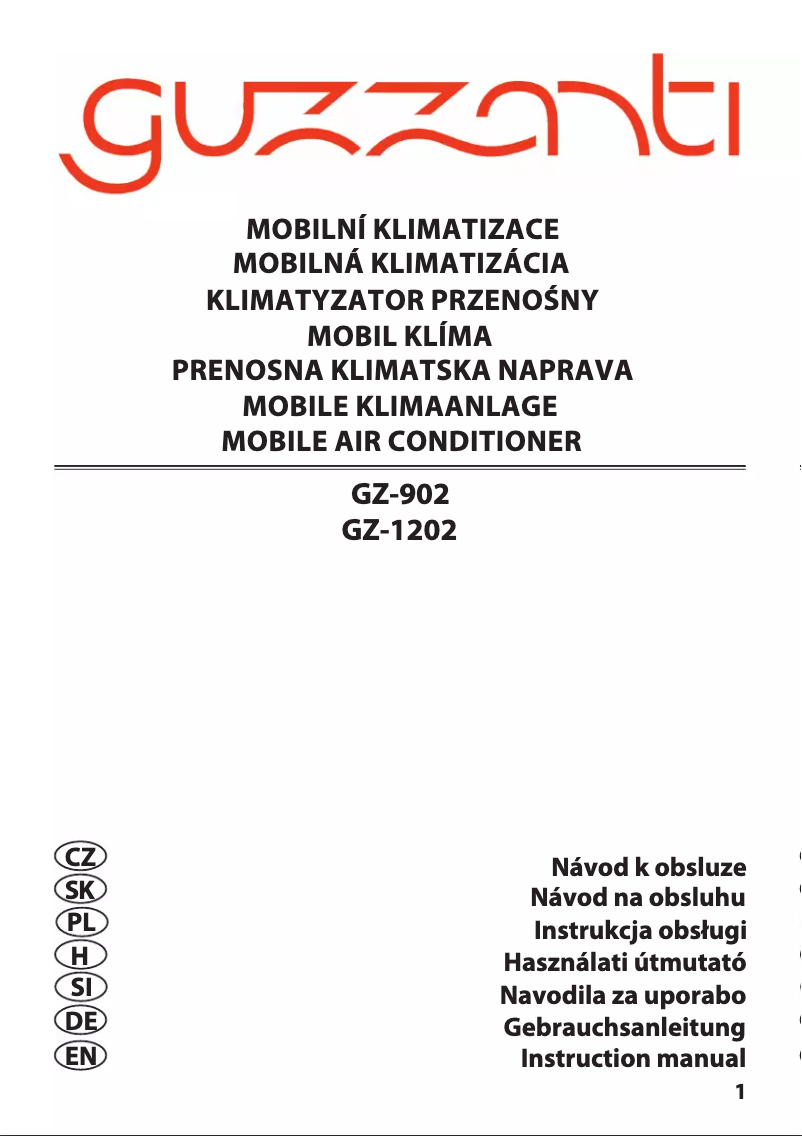 Página 1 del manual Manual de usuario Guzzanti GZ-1202