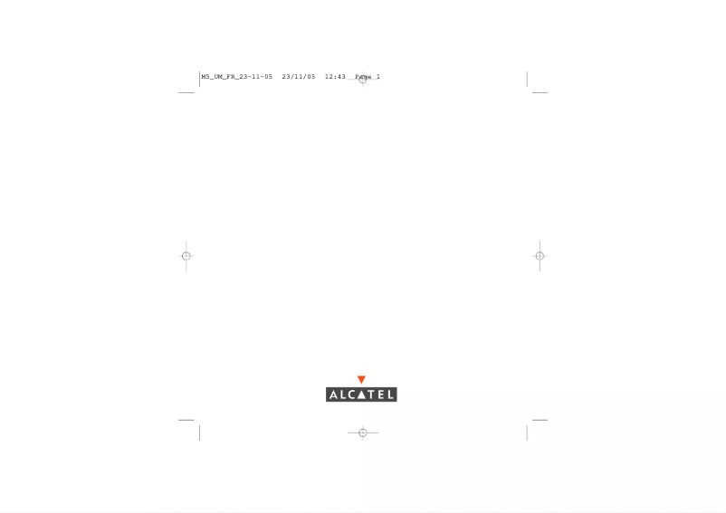 Page 1 de la notice Manuel utilisateur Alcatel One touch S853