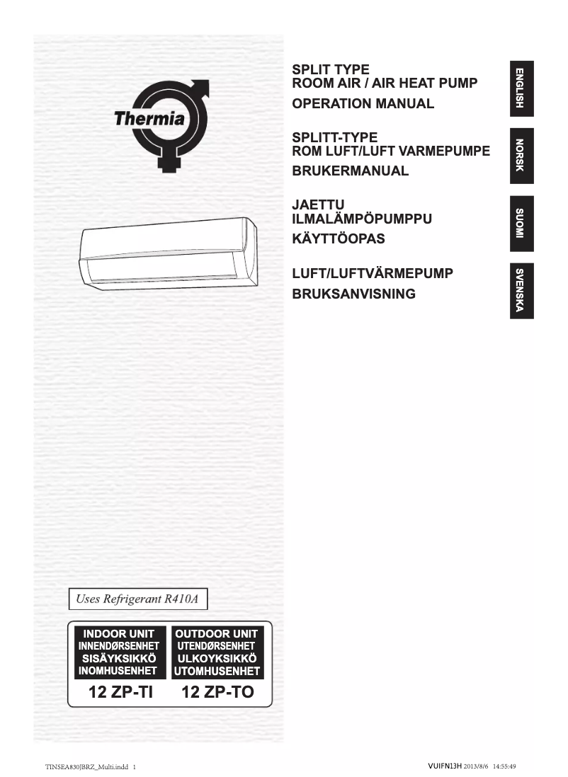 Página 1 del manual Manual de usuario Thermia Aura