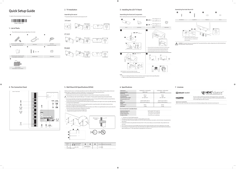 Página 1 del manual Manual de usuario Samsung HG43AJ690YK