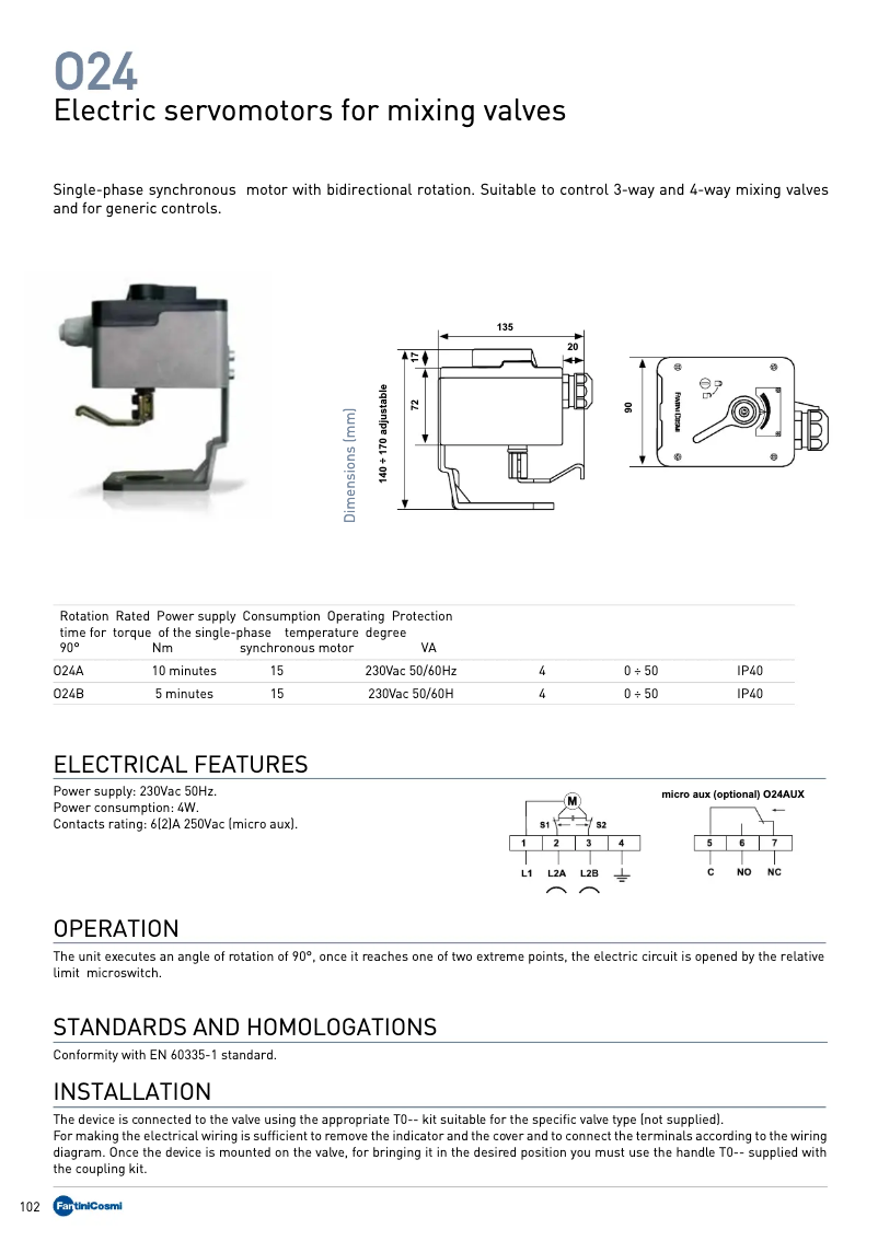 Page 1 de la notice Manuel utilisateur Fantini Cosmi O24