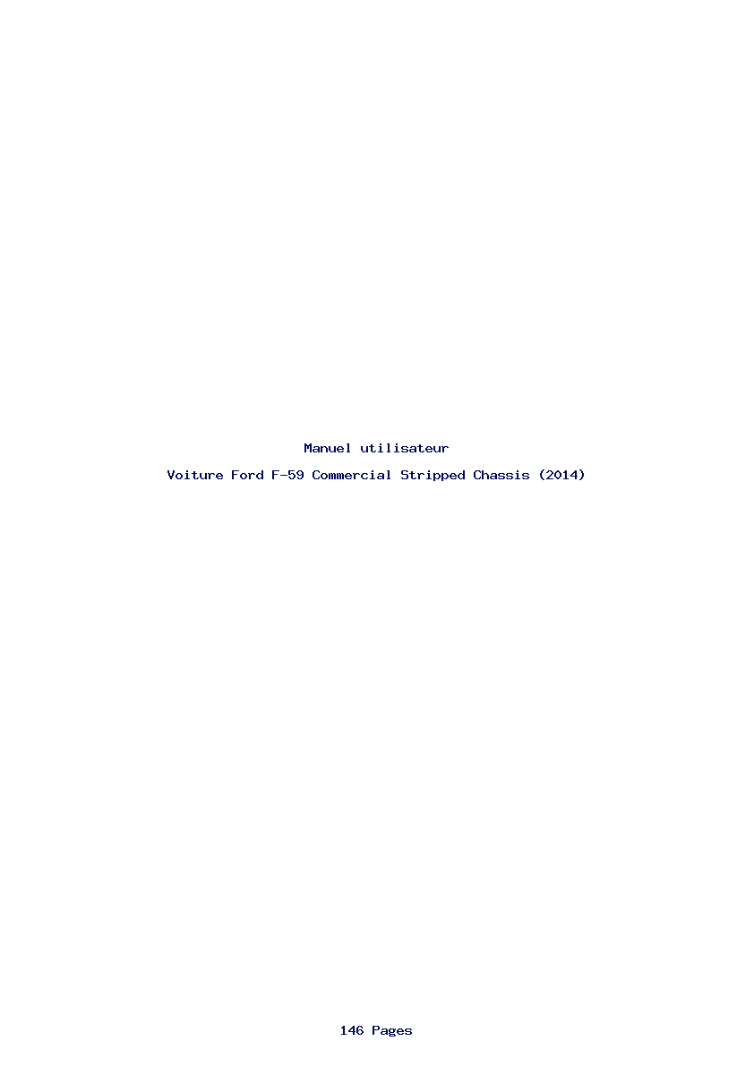 Page 1 de la notice Manuel utilisateur Ford F-59 Commercial Stripped Chassis (2014)