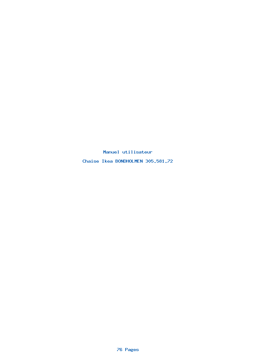 Page 1 de la notice Manuel utilisateur Ikea BONDHOLMEN 305.581.72