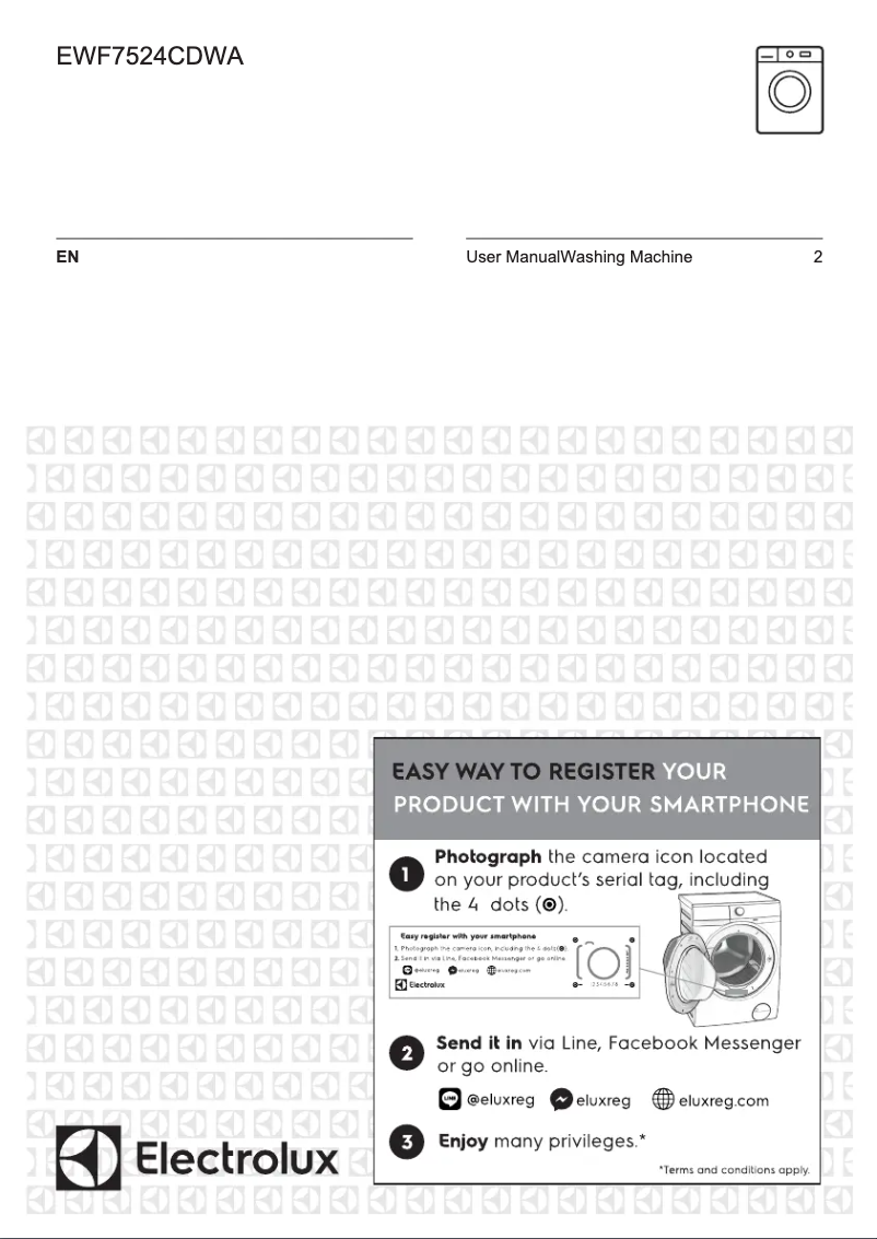 Page 1 de la notice Manuel utilisateur Electrolux EWF7524CDWA