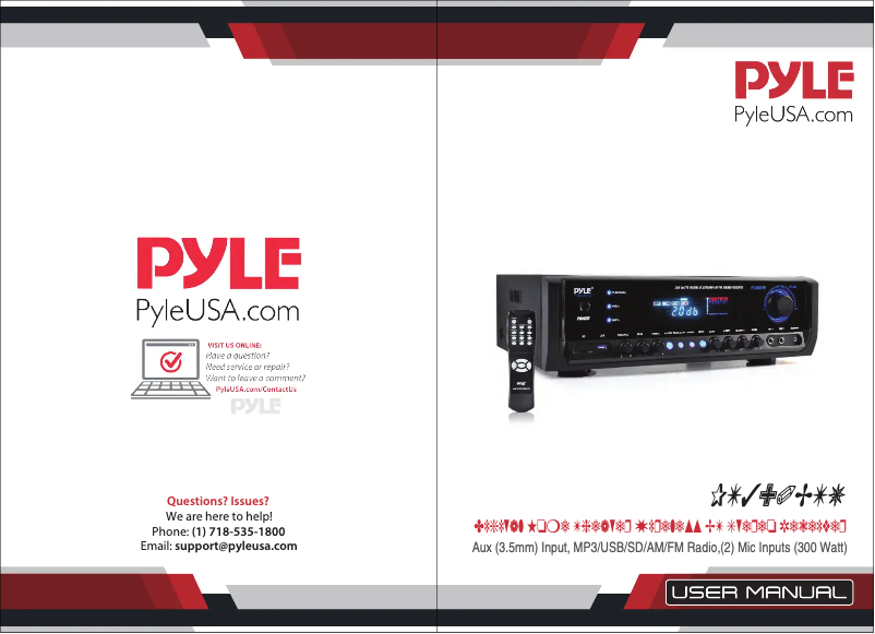 Page 1 de la notice Manuel utilisateur Pyle PT390BTU