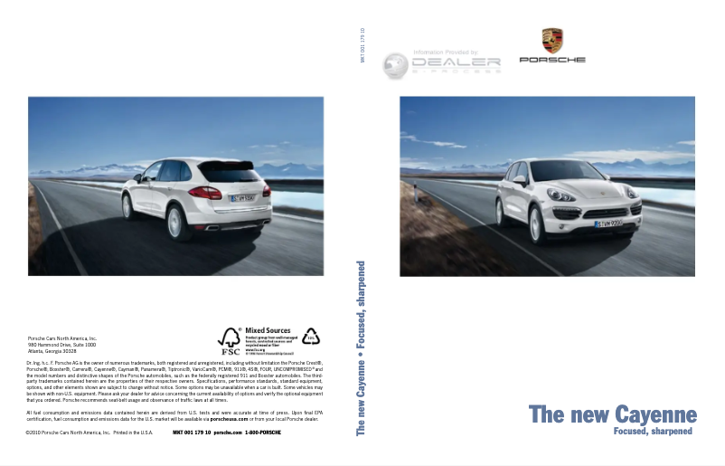 Page 1 de la notice Manuel utilisateur Porsche Cayenne (2011)