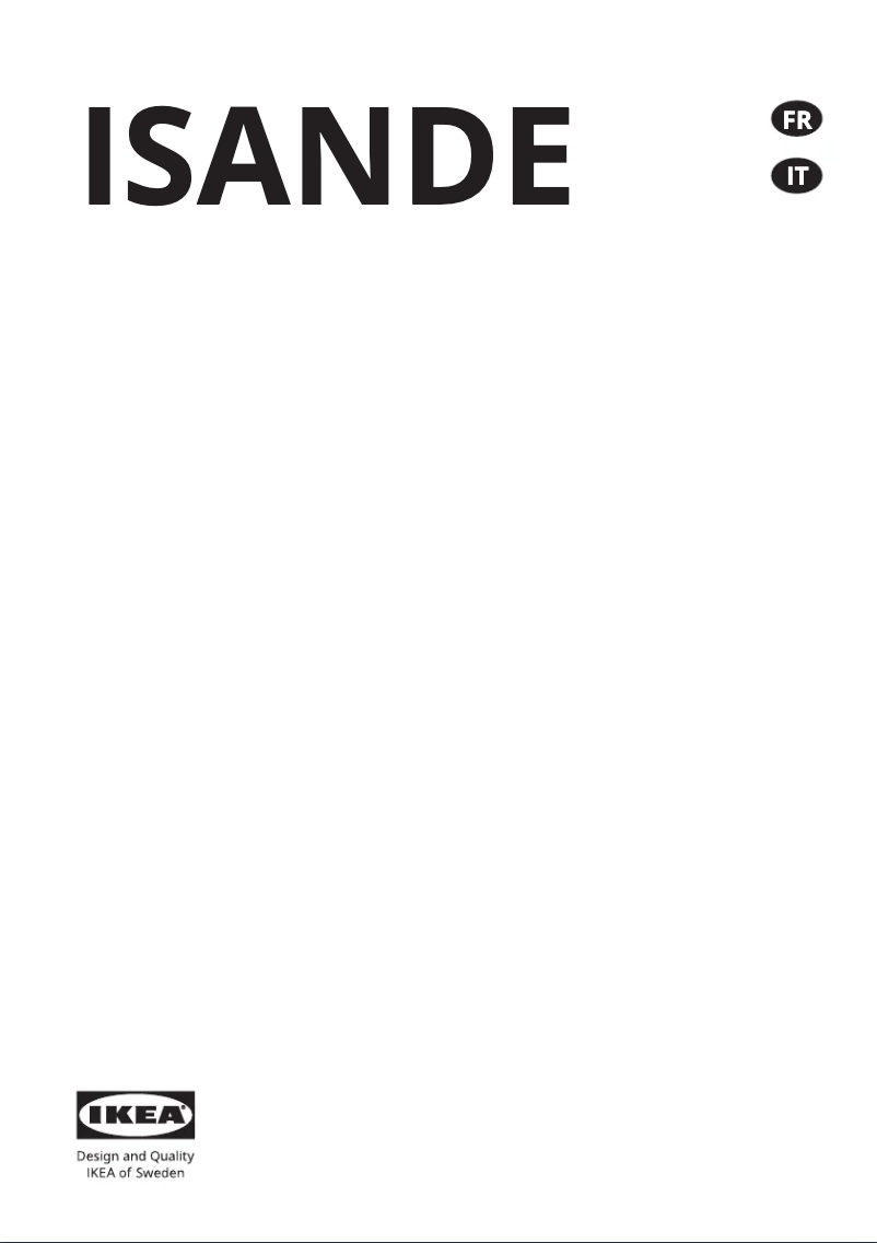 Page 1 de la notice Manuel utilisateur Ikea ISANDE 305.527.40