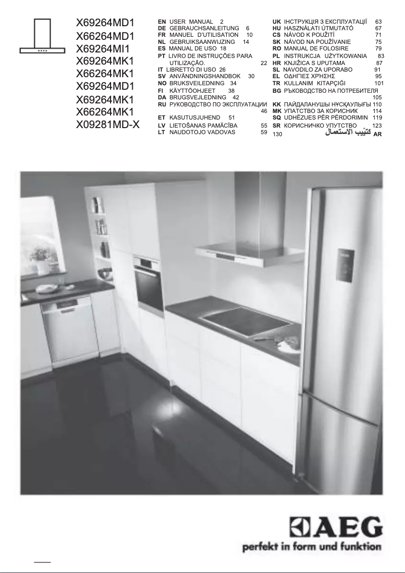 Page 1 de la notice Manuel utilisateur AEG X69264MD1