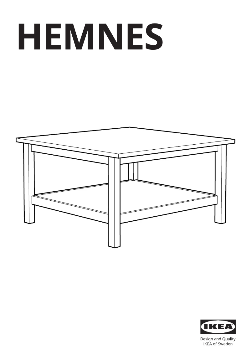 Page 1 de la notice Manuel utilisateur Ikea HEMNES 205.468.20