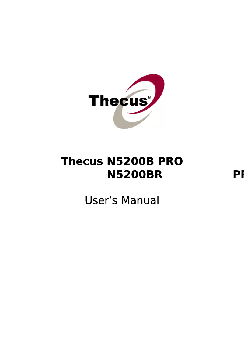 Página 1 del manual Manual de usuario Thecus N5200Pro