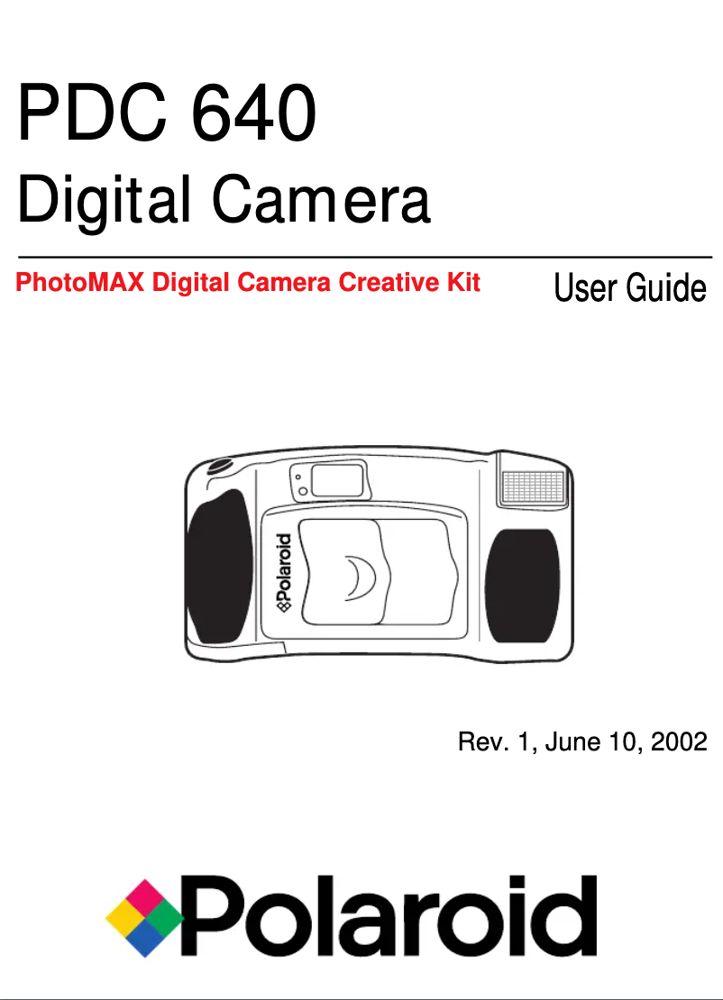 Page 1 de la notice Manuel utilisateur Polaroid PhotoMax PDC 640