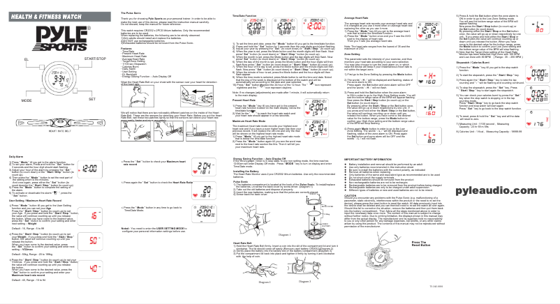 Page 1 of the manual User Manual Pyle PHRM34BK